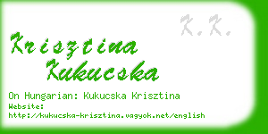 krisztina kukucska business card